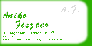 aniko fiszter business card